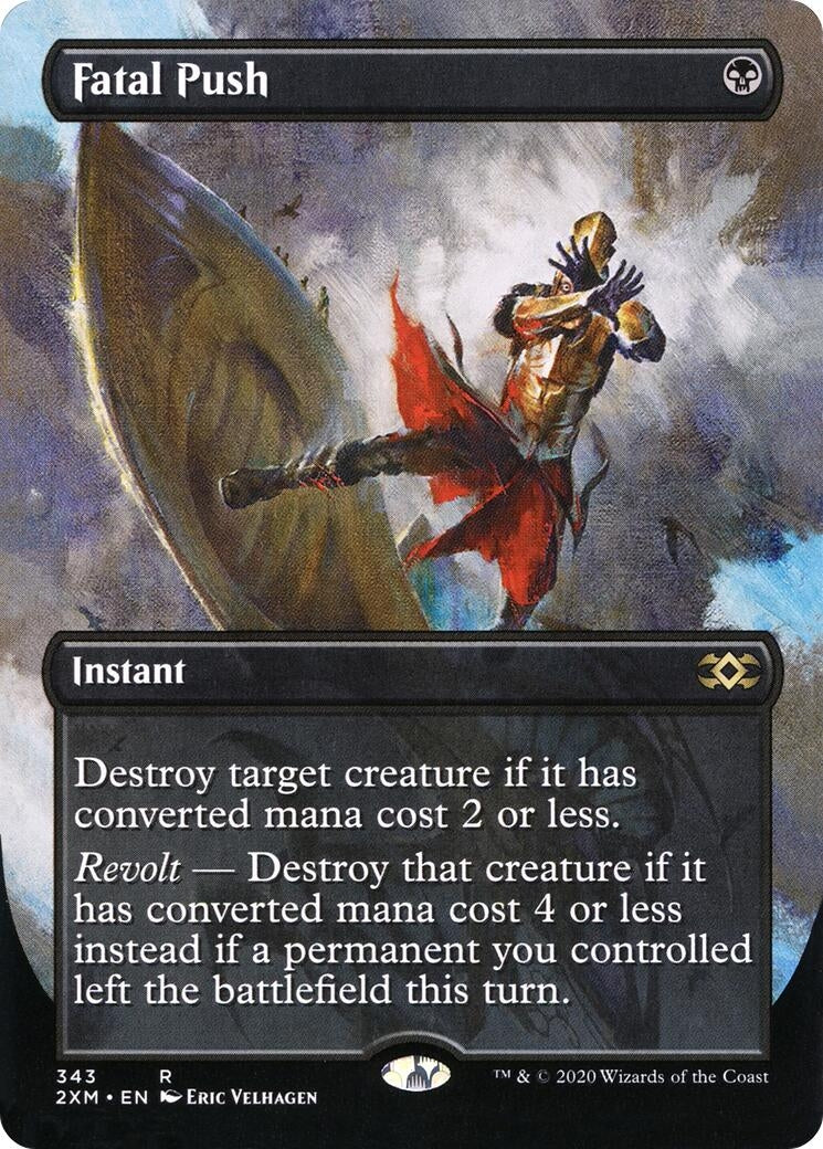 Fatal Push (Borderless) (343) [2XM] - MTG Single