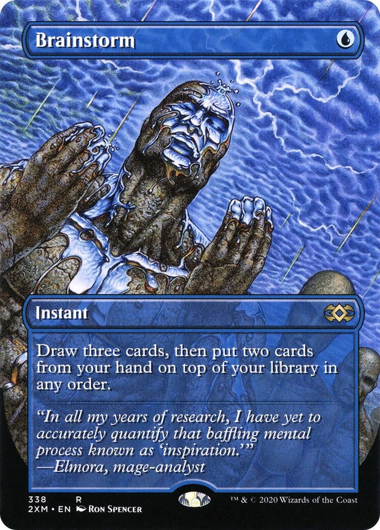 Brainstorm (Borderless) (338) [2XM] - MTG Single