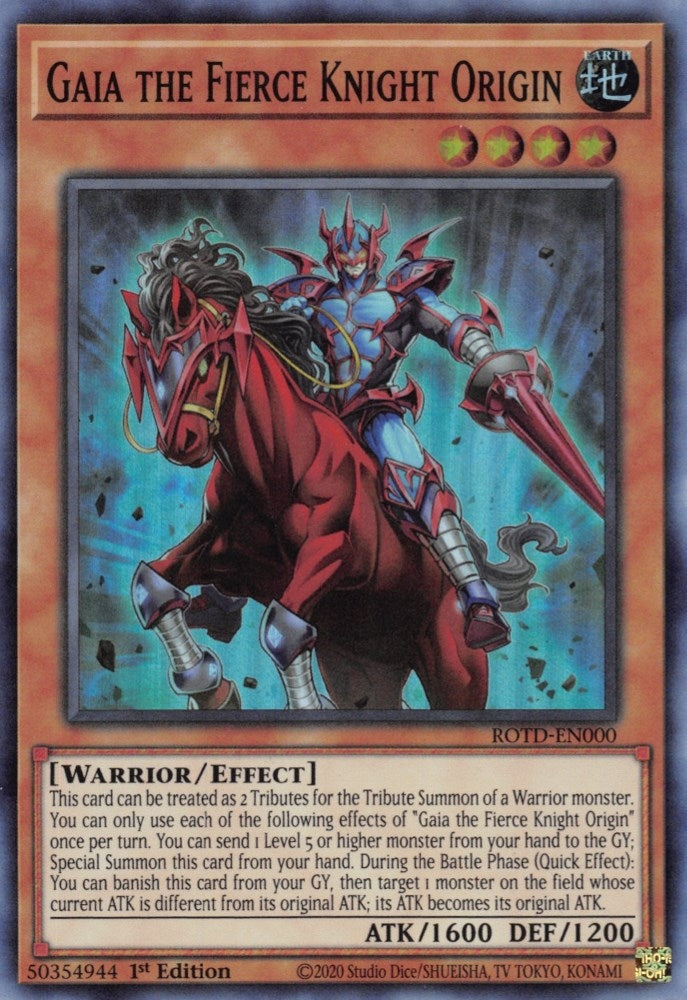 Gaia the Fierce Knight Origin (0) (ROTD) - YuGiOh Single