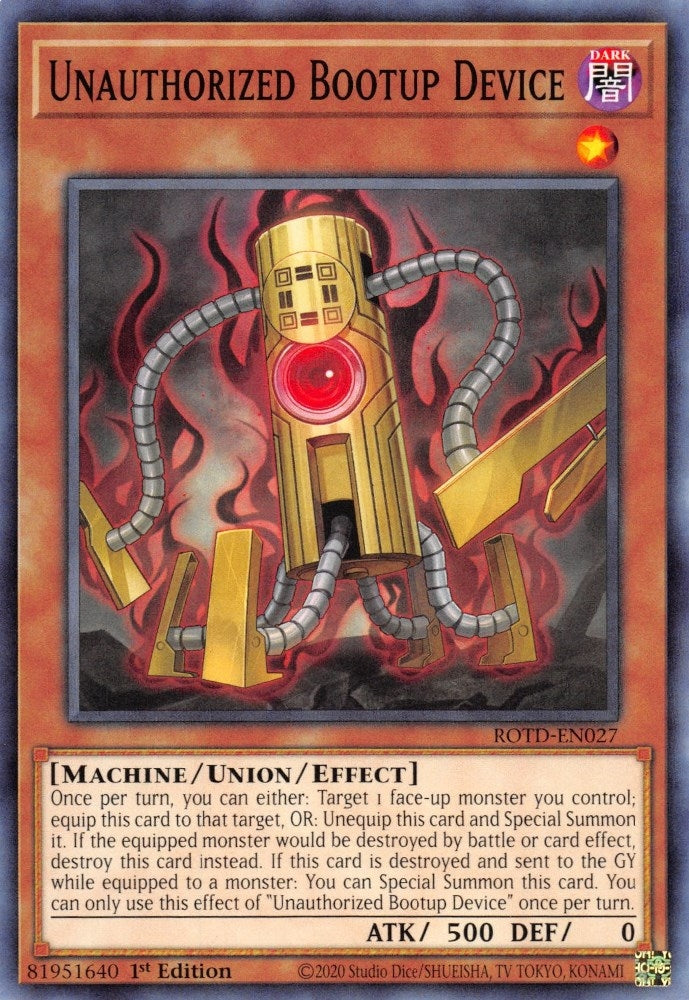 Unauthorized Bootup Device (27) (ROTD) - YuGiOh Single