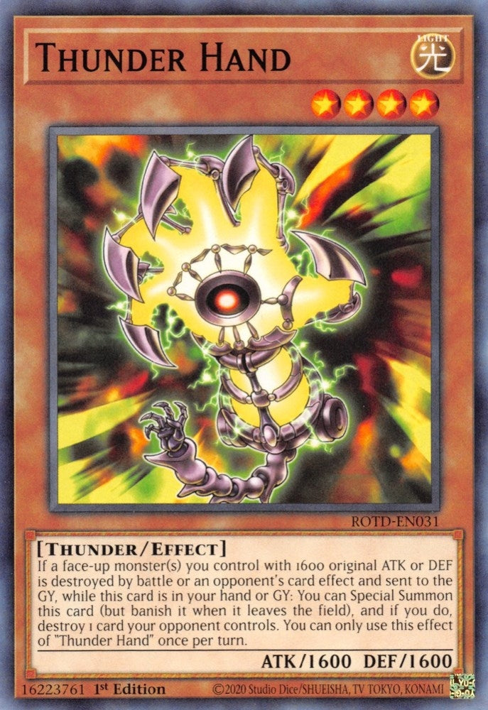 Thunder Hand (31) (ROTD) - YuGiOh Single