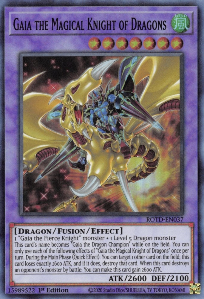 Gaia the Magical Knight of Dragons (37) (ROTD) - YuGiOh Single