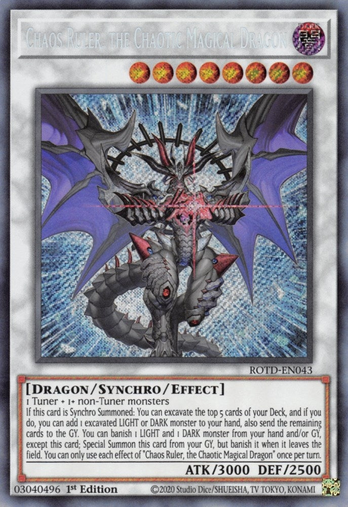 Chaos Ruler the Chaotic Magical Dragon (43) (ROTD) - YuGiOh Single