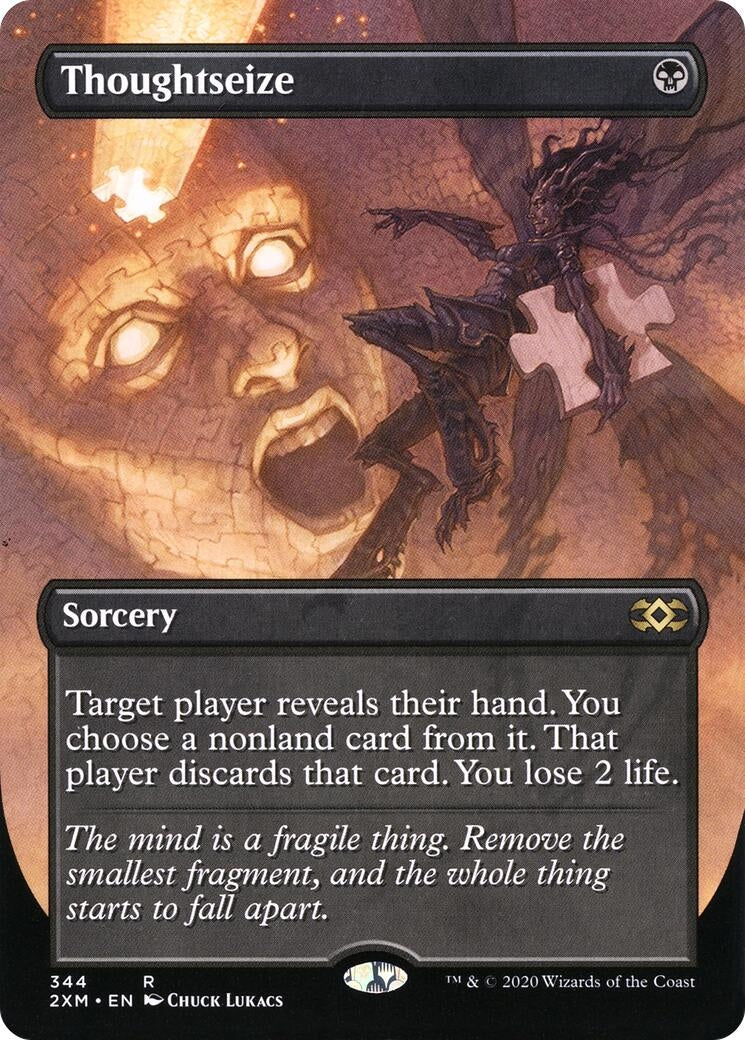 Thoughtseize (Borderless) (344) [2XM] - MTG Single