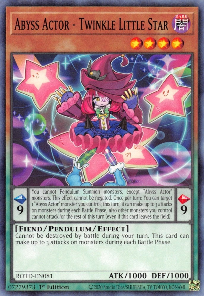 Abyss Actor - Twinkle Little Star (81) (ROTD) - YuGiOh Single