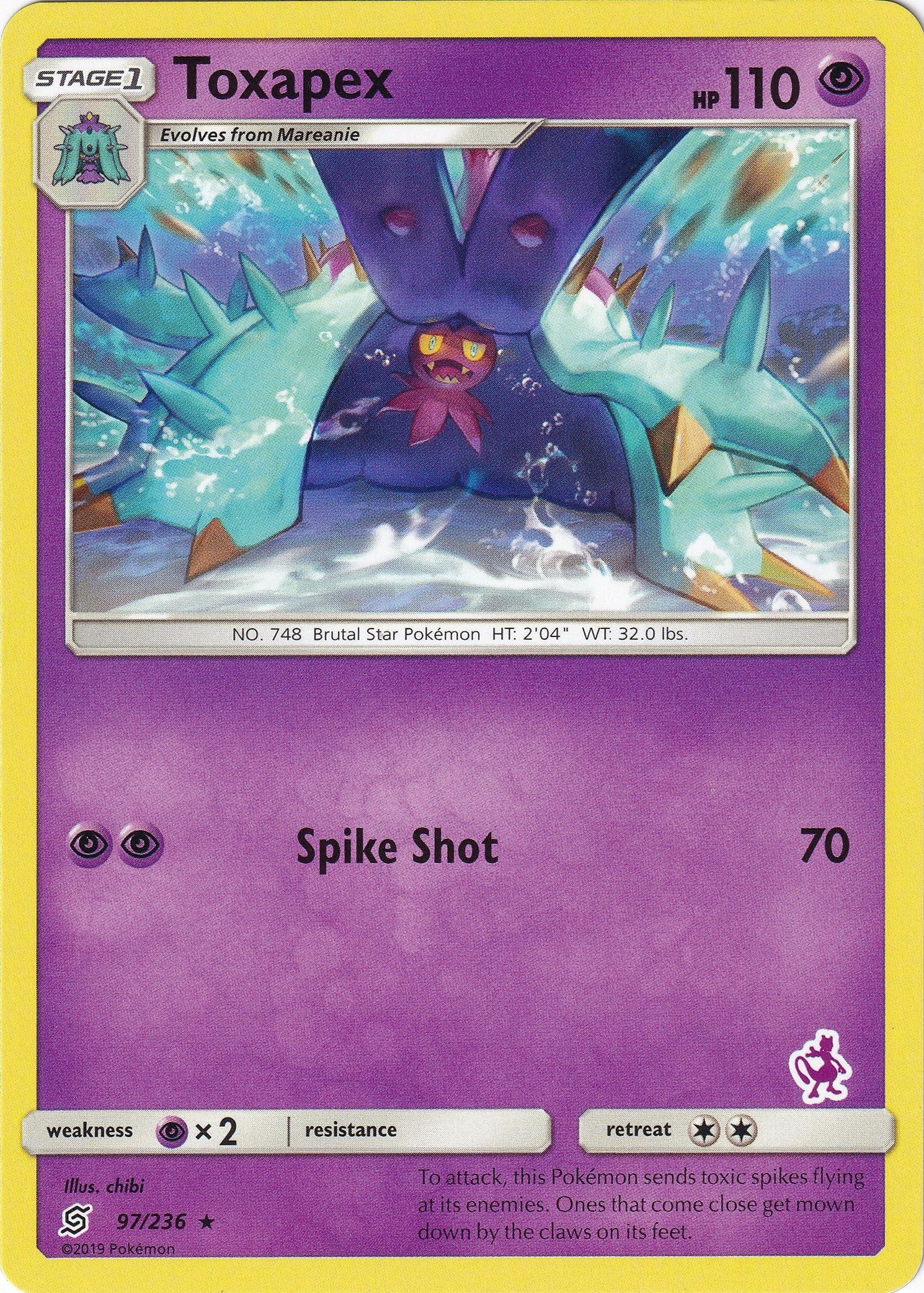 Image for Toxapex - 97/236 (Mewtwo Stamped) (097/236) (Battle Academy) - Pokemon