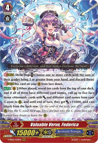 Valuable Verve Federica (5021) [V-SS05] - Cardfight Vanguard Single
