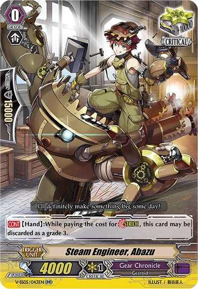 Steam Engineer Abazu (5043) [V-SS05] - Cardfight Vanguard Single
