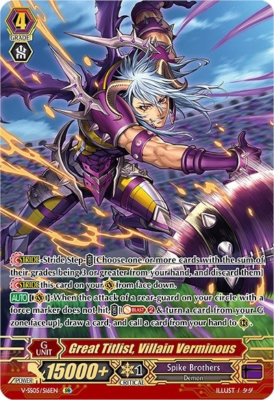 Great Titlist Villain Verminous (SR) (516) [V-SS05] - Cardfight Vanguard Single