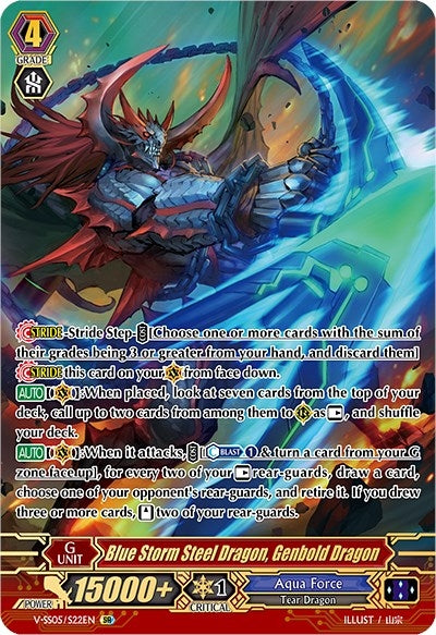 Blue Storm Steel Dragon Genbold Dragon (SR) (522) [V-SS05] - Cardfight Vanguard Single