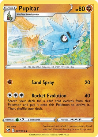 Pupitar (087/189) (SWSH03: Darkness Ablaze)