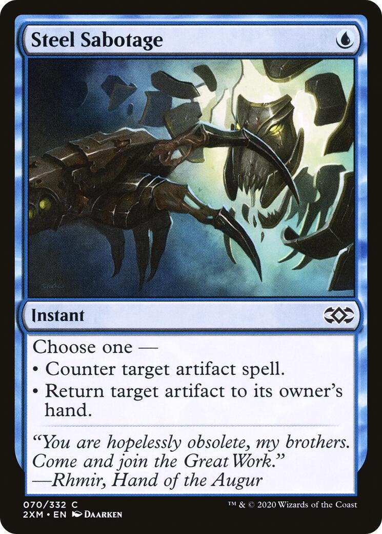 Steel Sabotage (70) [2XM] - MTG Single