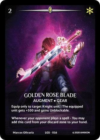 Golden Rose Blade (Full Art) (16) [PR] - Argent Saga TCG Single