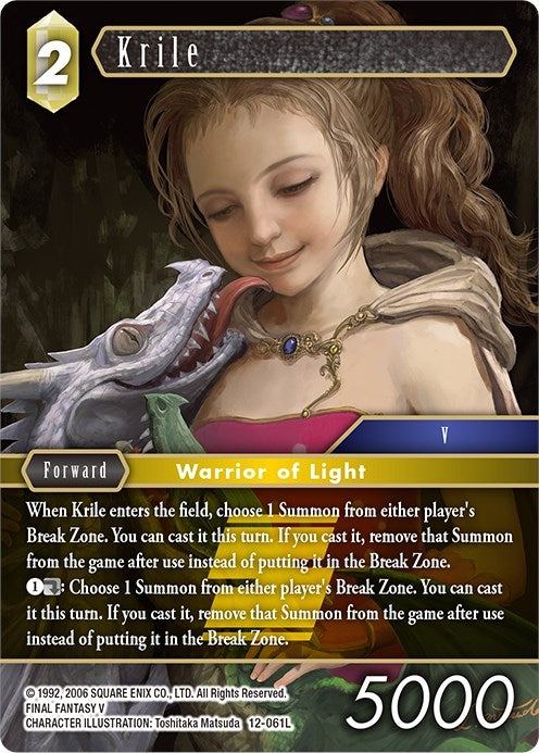 Krile (12) [OP12] - Final Fantasy TCG Single
