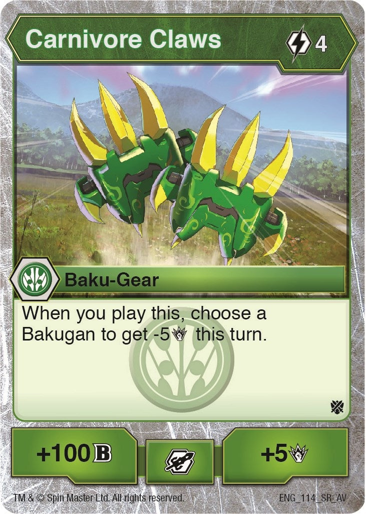 Carnivore Claws (114) [AV] - Bakugan TCG Single