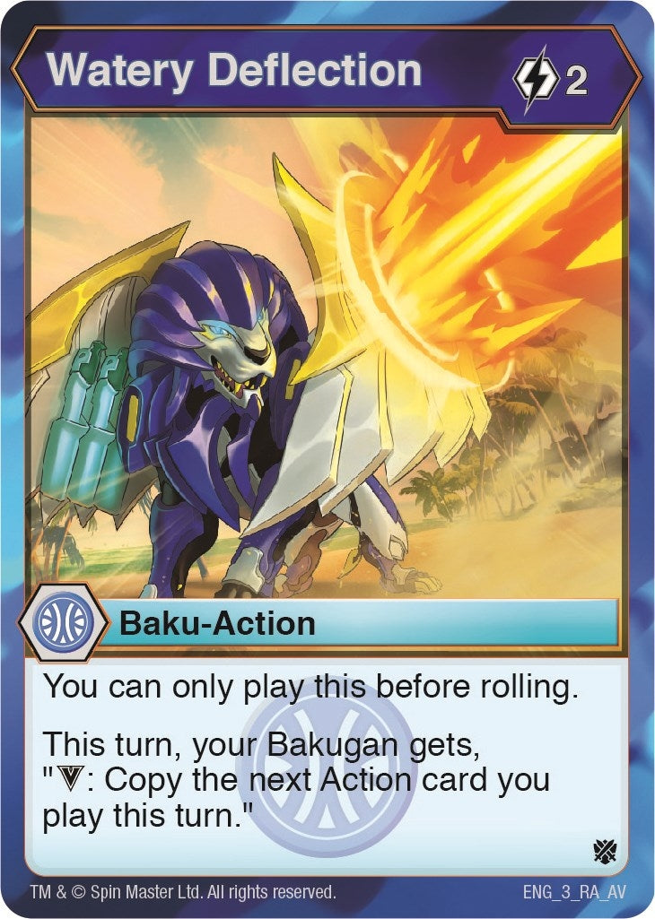 Watery Deflection (3) [AV] - Bakugan TCG Single