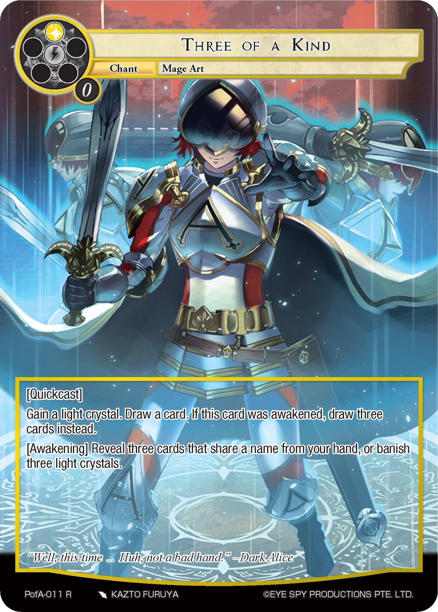 Three of a Kind (Full Art) (11) [AO4] - Force of Will Single