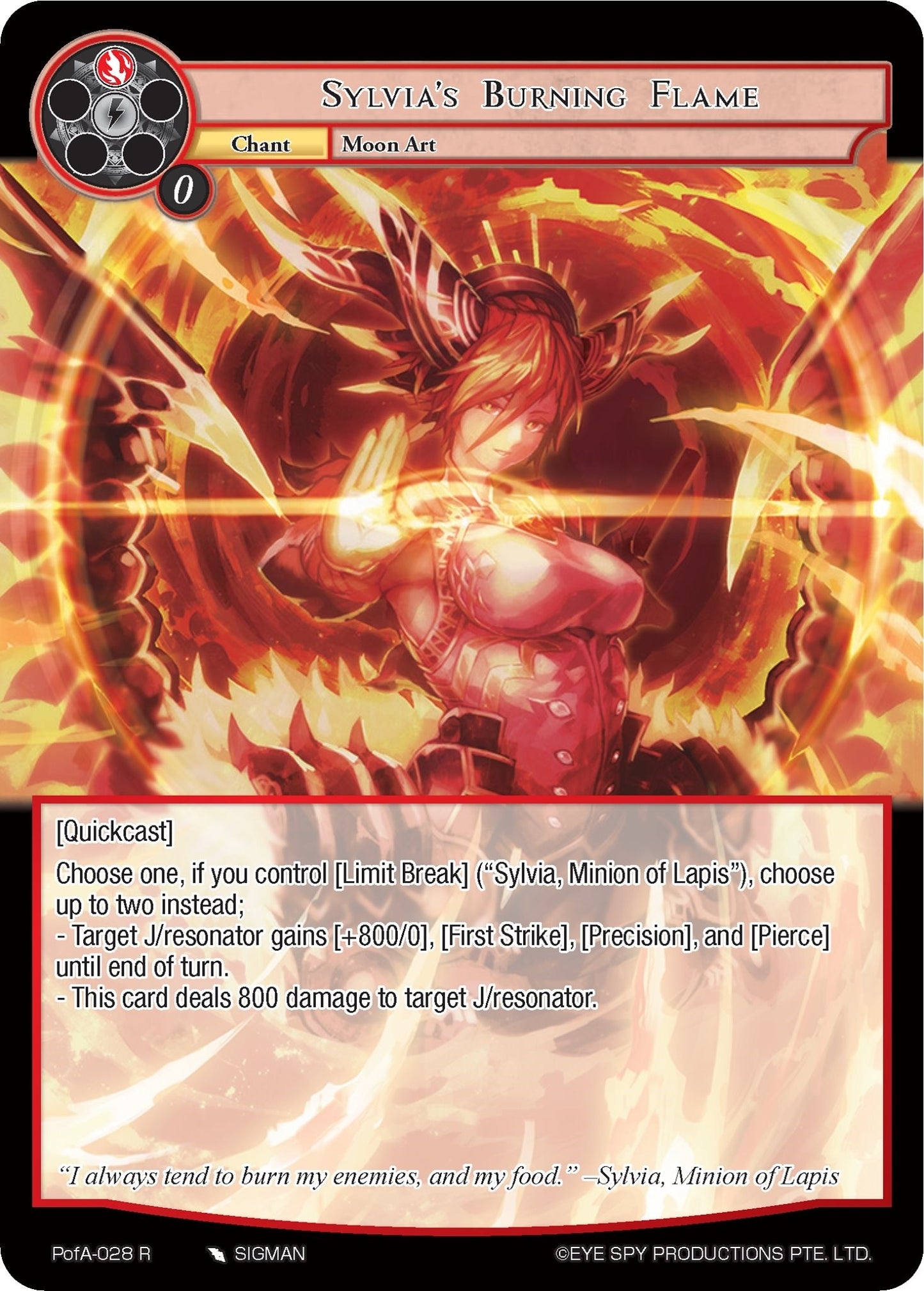 Sylvia’s Burning Flame (28) [AO4] - Force of Will Single