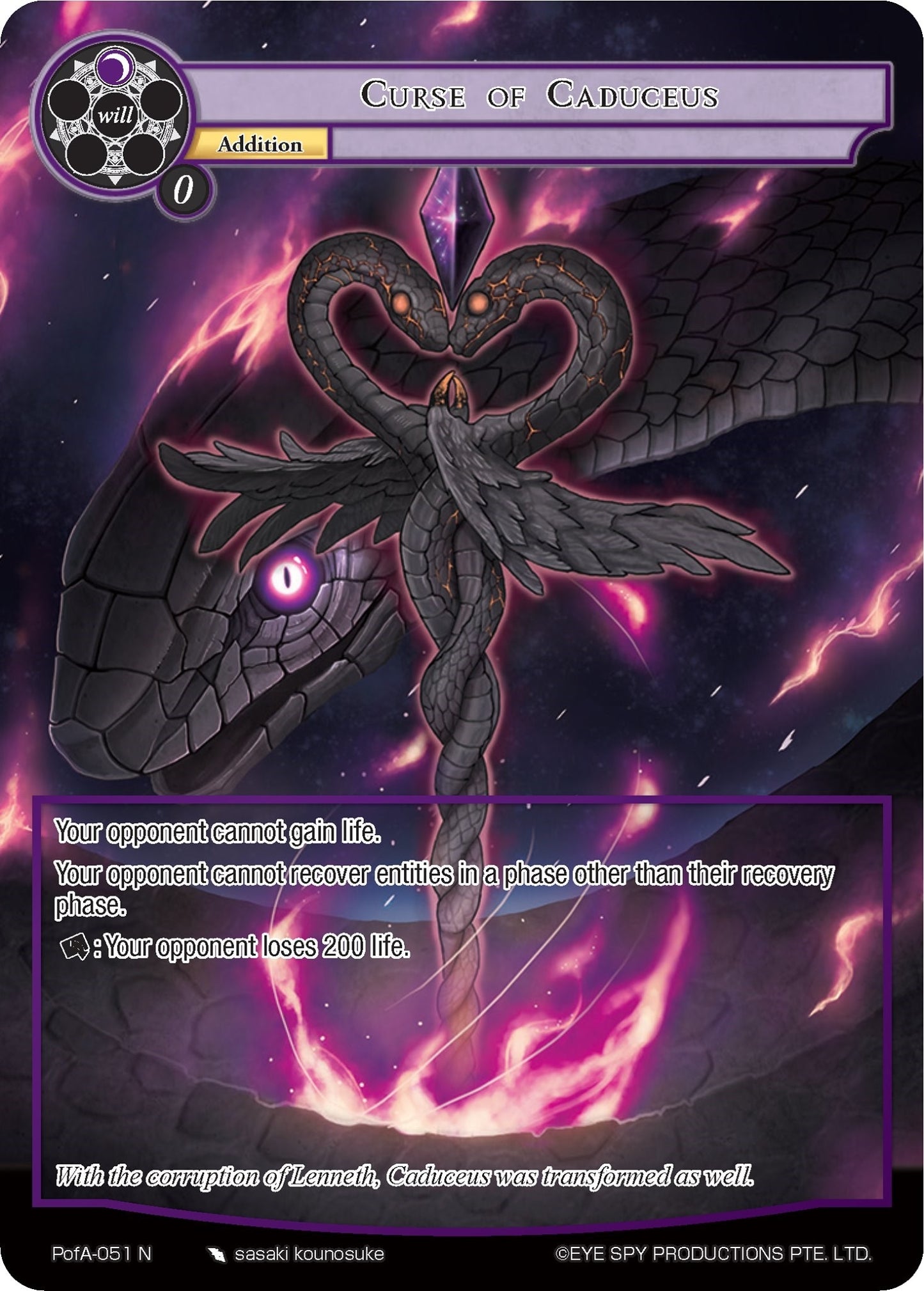 Curse of Caduceus (Full Art) (51) [AO4] - Force of Will Single