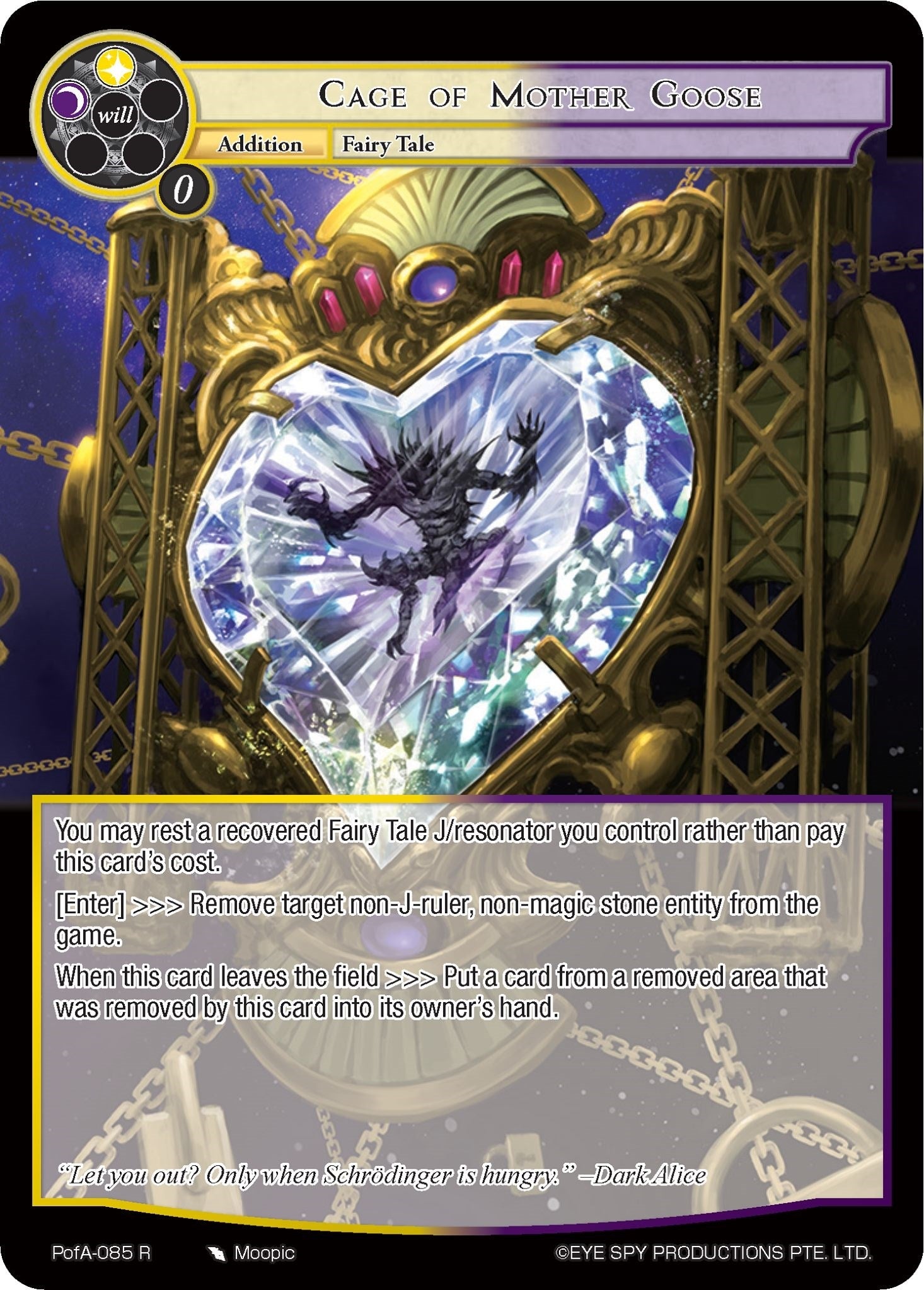 Cage of Mother Goose (85) [AO4] - Force of Will Single
