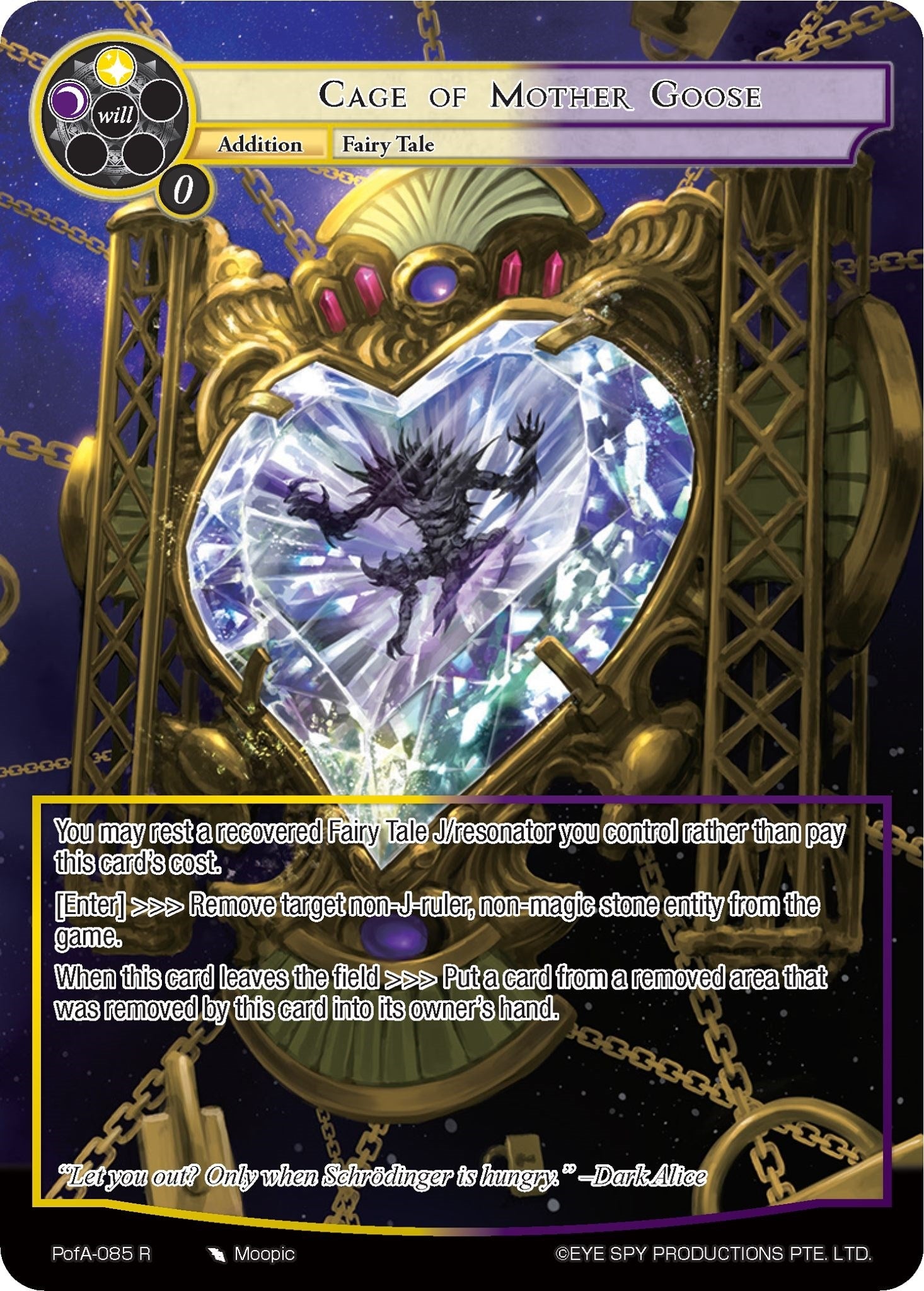 Cage of Mother Goose (Full Art) (85) [AO4] - Force of Will Single
