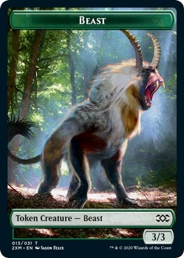 Beast // Saproling Double-sided Token (0) [2XM] - MTG Single
