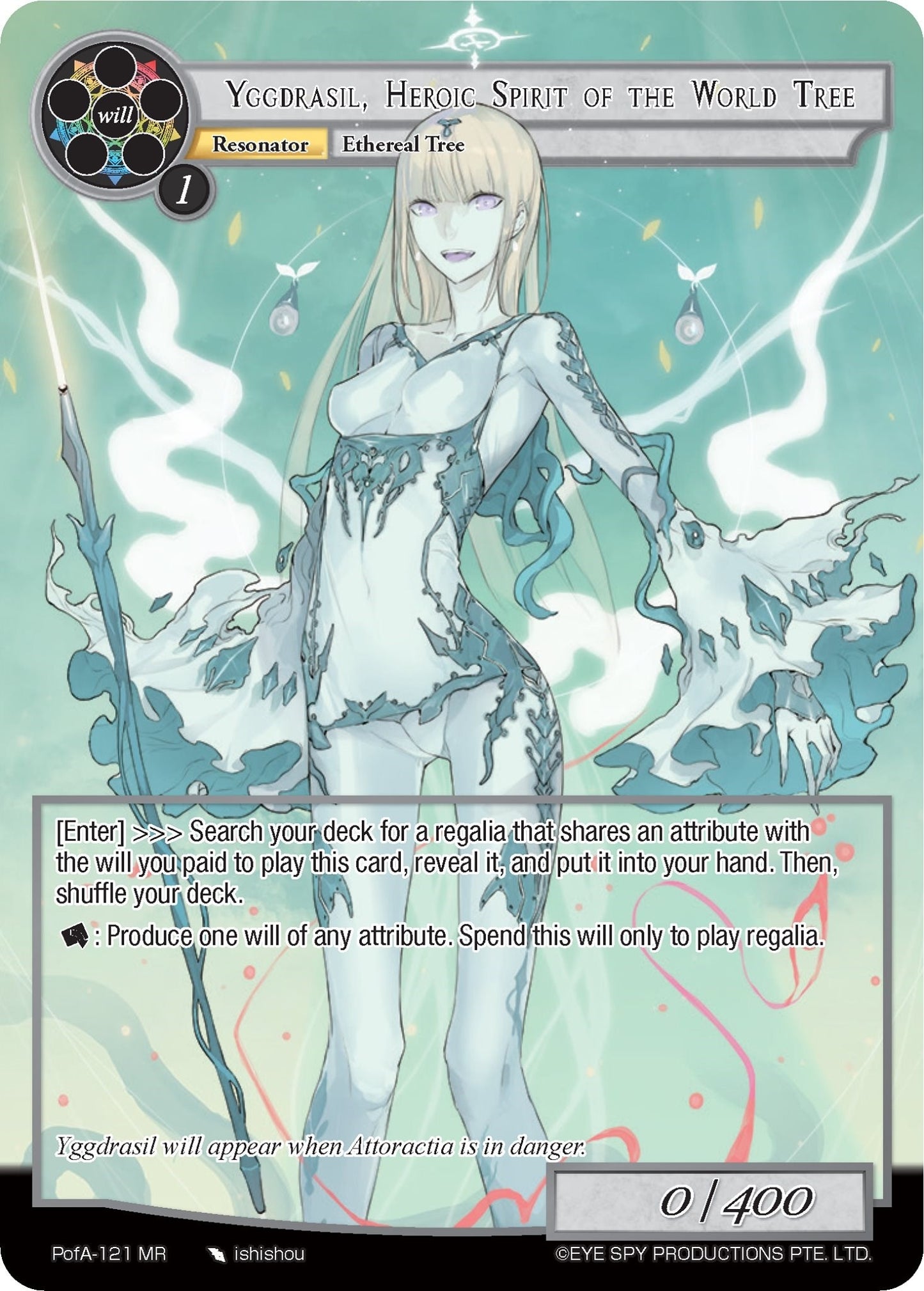 Yggdrasil Heroic Spirit of the World Tree (Full Art) (121) [AO4] - Force of Will Single