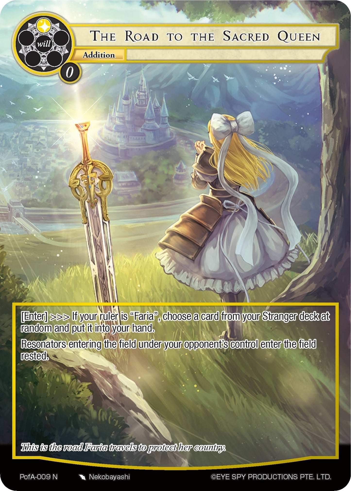 The Road to the Sacred Queen (Full Art) (9) [AO4] - Force of Will Single