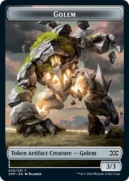 Golem // Elf Warrior Double-sided Token (0) [2XM] - MTG Single