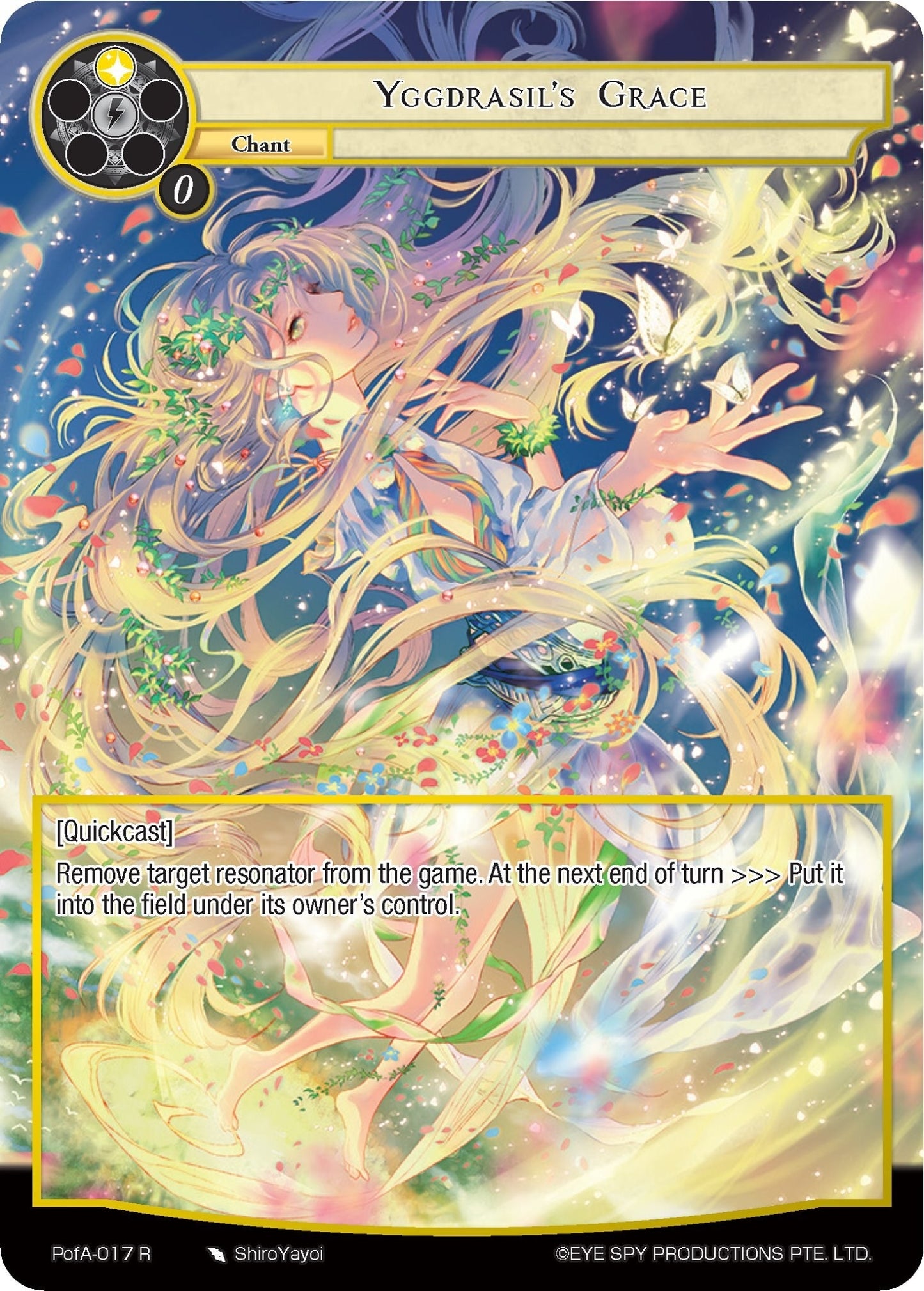 Yggdrasil’s Grace (Full Art) (17) [AO4] - Force of Will Single