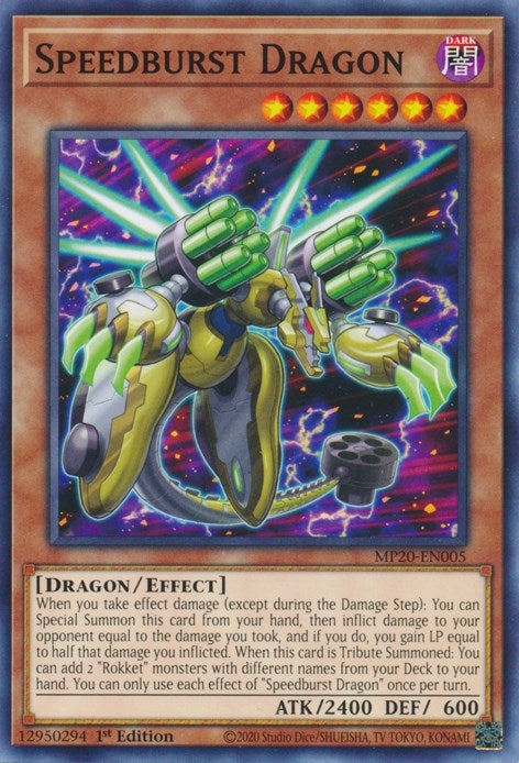 Speedburst Dragon (20005) (MP20) - YuGiOh Single
