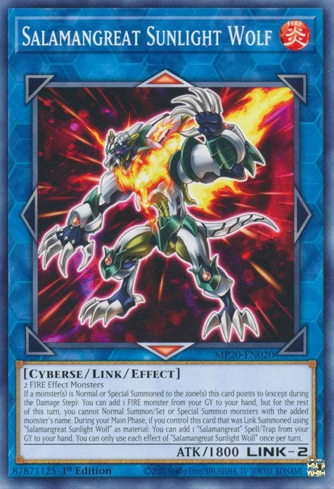 Salamangreat Sunlight Wolf (20020) (MP20) - YuGiOh Single