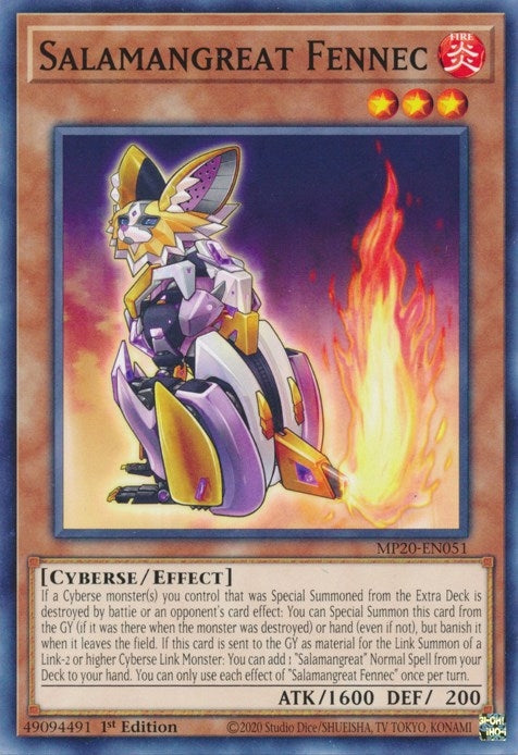 Salamangreat Fennec (20051) (MP20) - YuGiOh Single