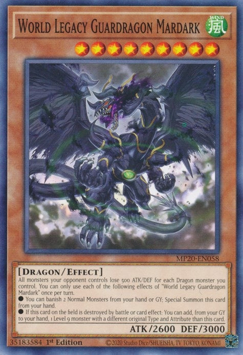 World Legacy Guardragon Mardark (20058) (MP20) - YuGiOh Single