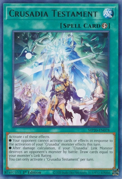 Crusadia Testament (20078) (MP20) - YuGiOh Single