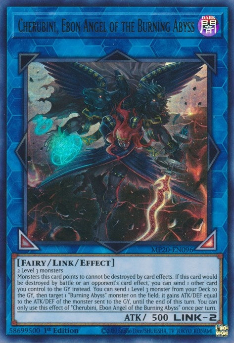 Cherubini Ebon Angel of the Burning Abyss (20096) (MP20) - YuGiOh Single