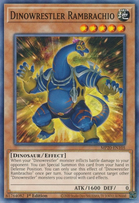 Dinowrestler Rambrachio (20105) (MP20) - YuGiOh Single