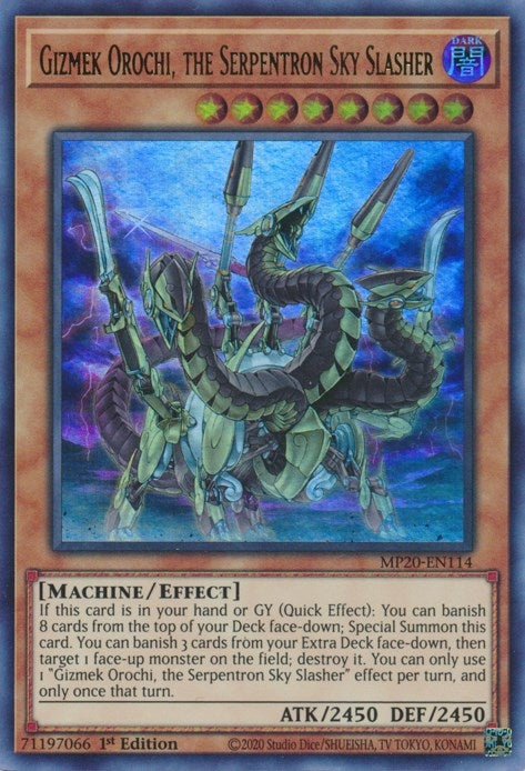 Gizmek Orochi the Serpentron Sky Slasher (20114) (MP20) - YuGiOh Single