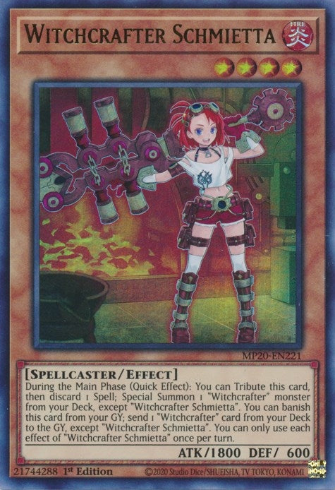 Witchcrafter Schmietta (20221) (MP20) - YuGiOh Single