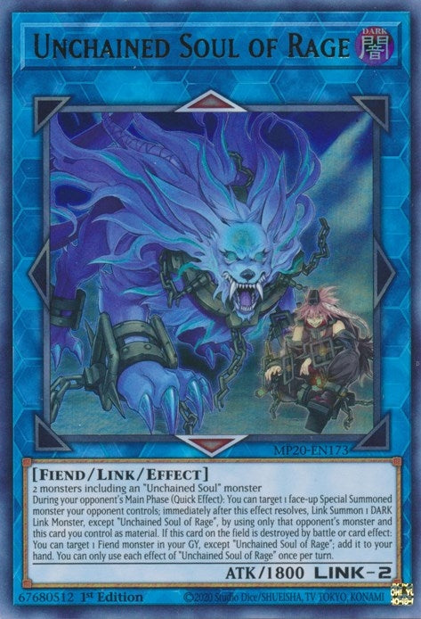 Unchained Soul of Rage (20173) (MP20) - YuGiOh Single
