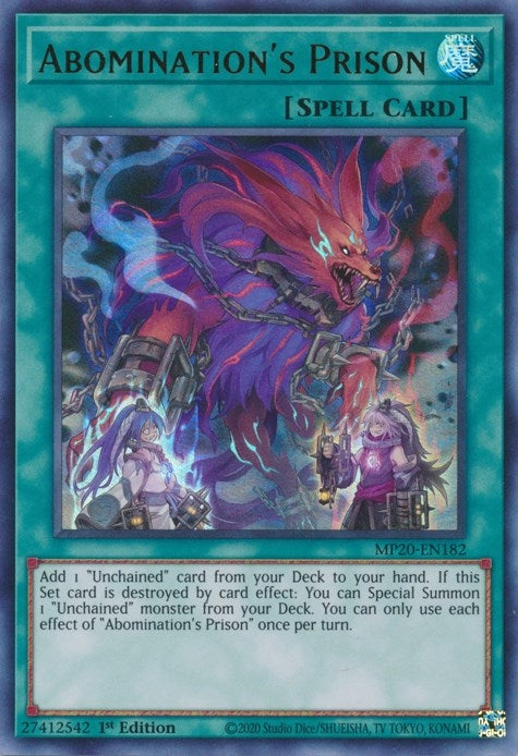 Abomination’s Prison (20182) (MP20) - YuGiOh Single