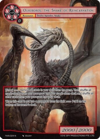 Ouroboros the Snake of Reincarnation (Full Art) (24) [AO4] - Force of Will Single