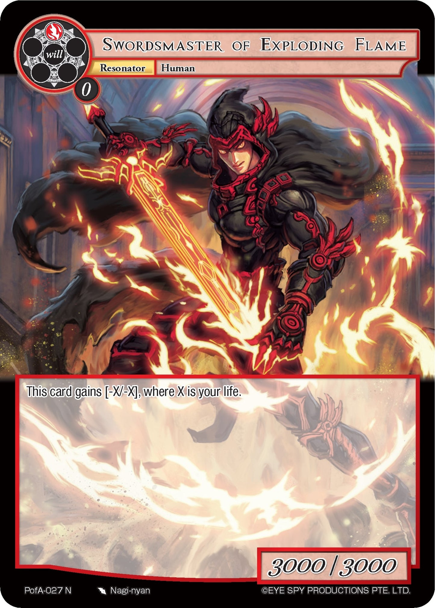 Swordsmaster of Exploding Flame (27) [AO4] - Force of Will Single