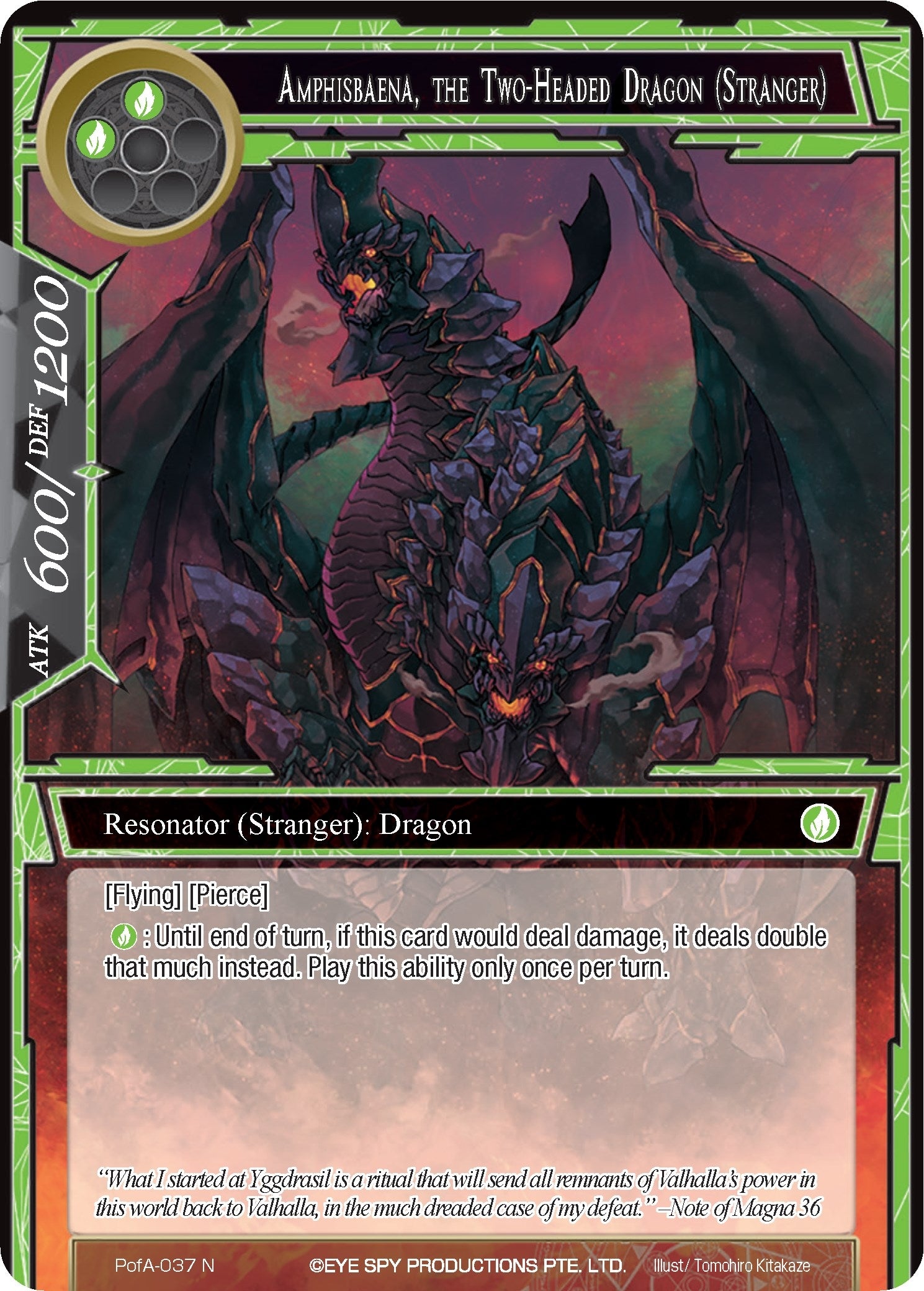 Amphisbaena the Two-Headed Dragon (Stranger) (37) [AO4] - Force of Will Single