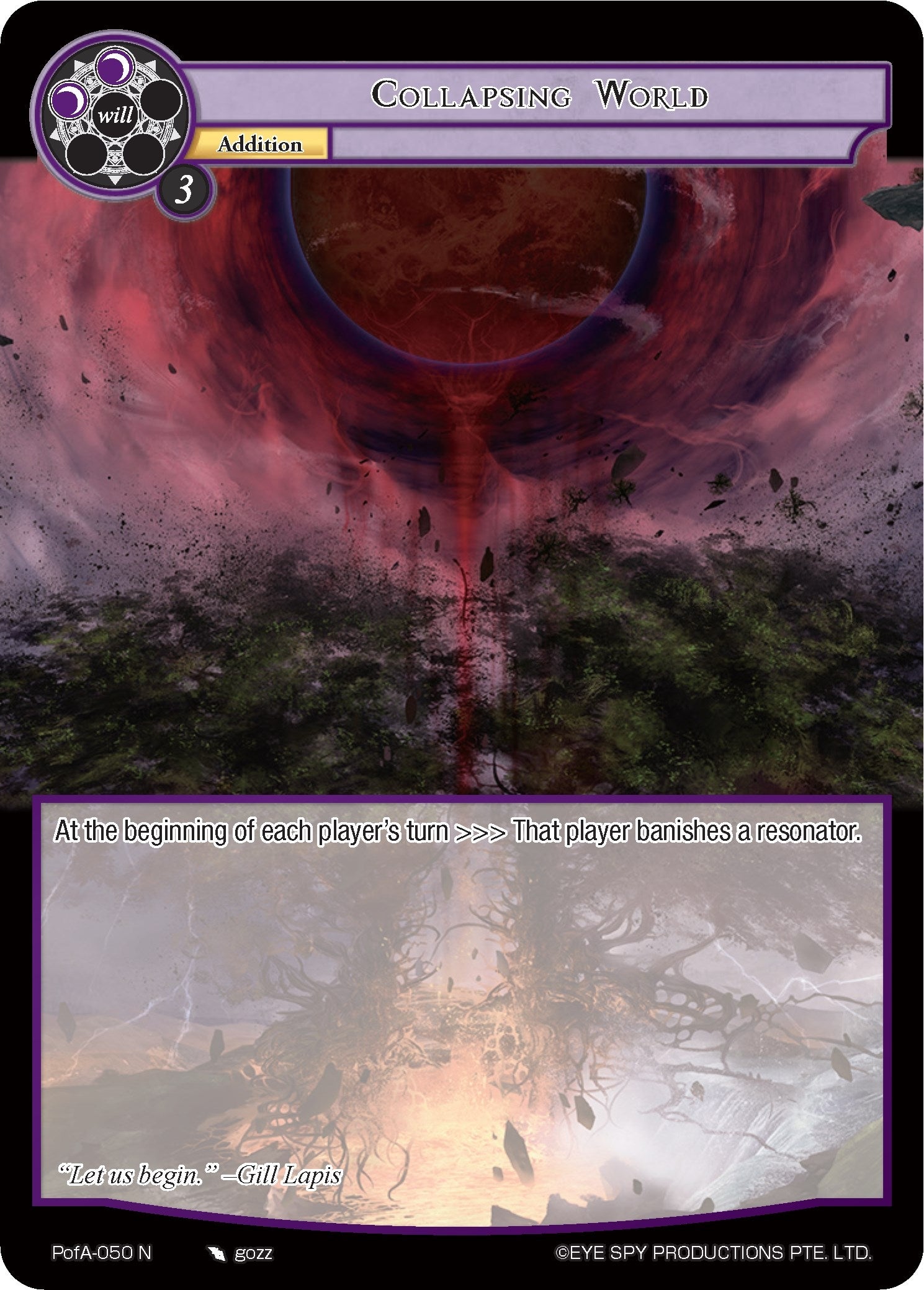 Collapsing World (50) [AO4] - Force of Will Single