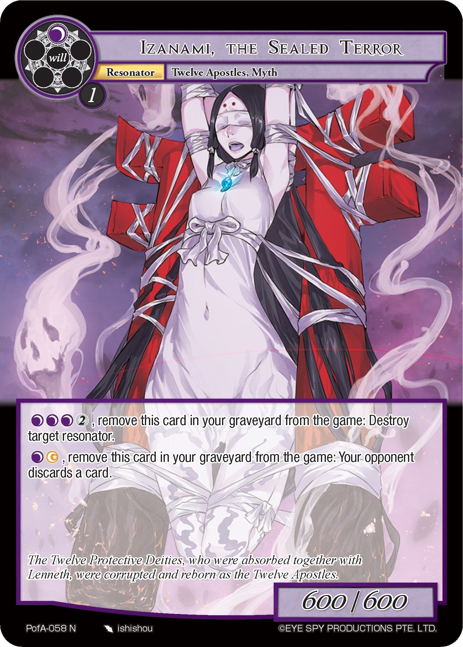 Izanami the Sealed Terror (58) [AO4] - Force of Will Single
