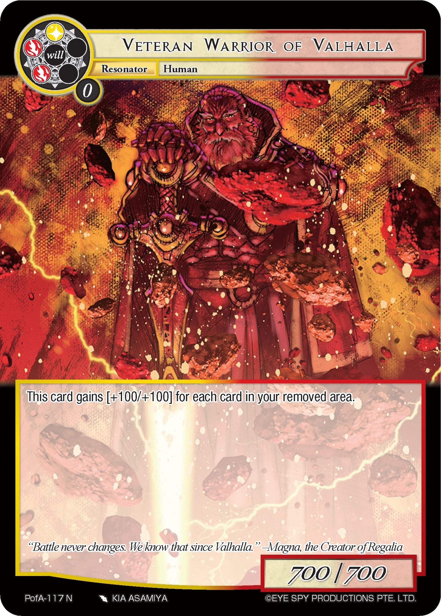 Veteran Warrior of Valhalla (117) [AO4] - Force of Will Single