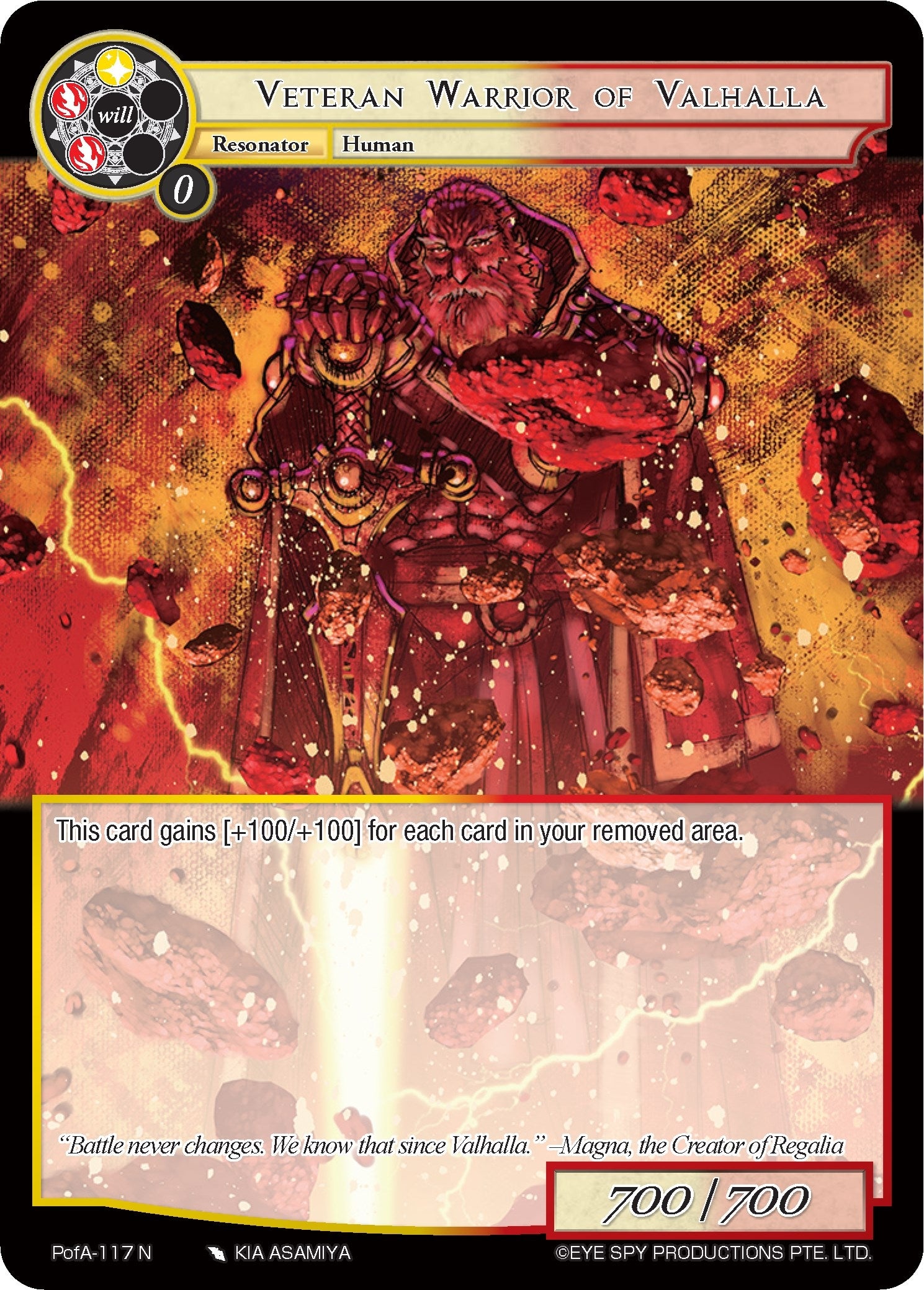 Veteran Warrior of Valhalla (117) [AO4] - Force of Will Single