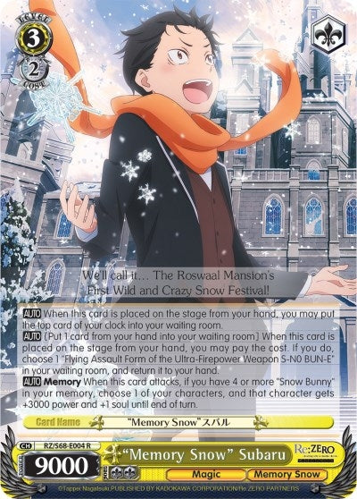 ’Memory Snow’ Subaru (68004) [RZ/S68] - Weiss Schwarz Single
