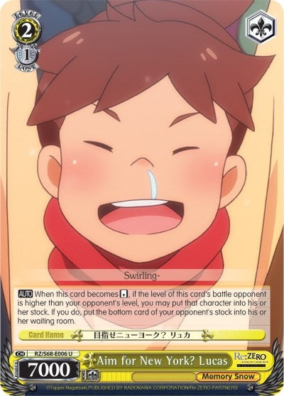 Aim for New York? Lucas (68006) [RZ/S68] - Weiss Schwarz Single